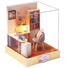 Load image into Gallery viewer, Cutebee DIY House Miniature with Furniture LED Music Dust Cover Model Building Blocks Toys for Children Casa De Boneca TD16